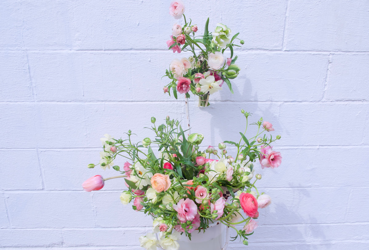 WRAPPED FLOWERS. NO VASE.