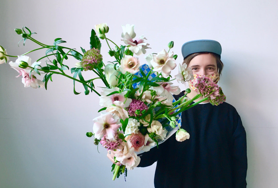 WRAPPED FLOWERS. NO VASE.