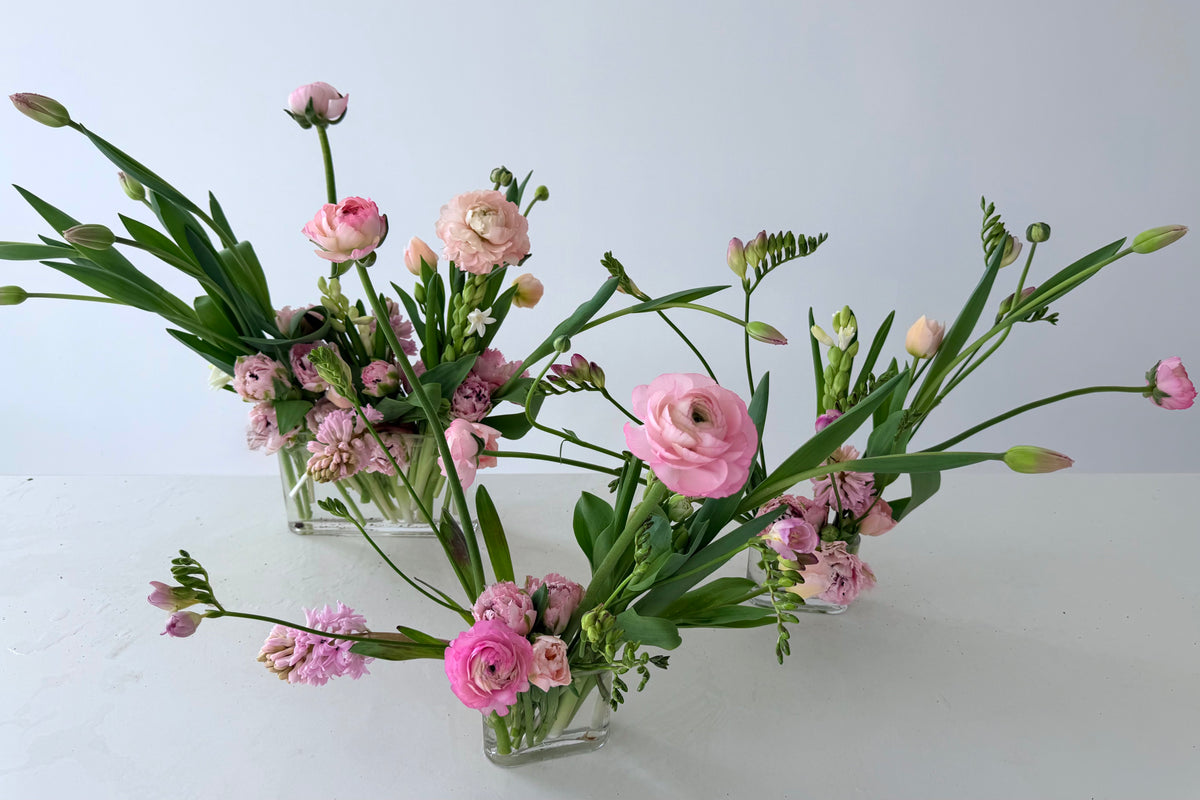 FLOWERS DESIGNED IN A VASE.