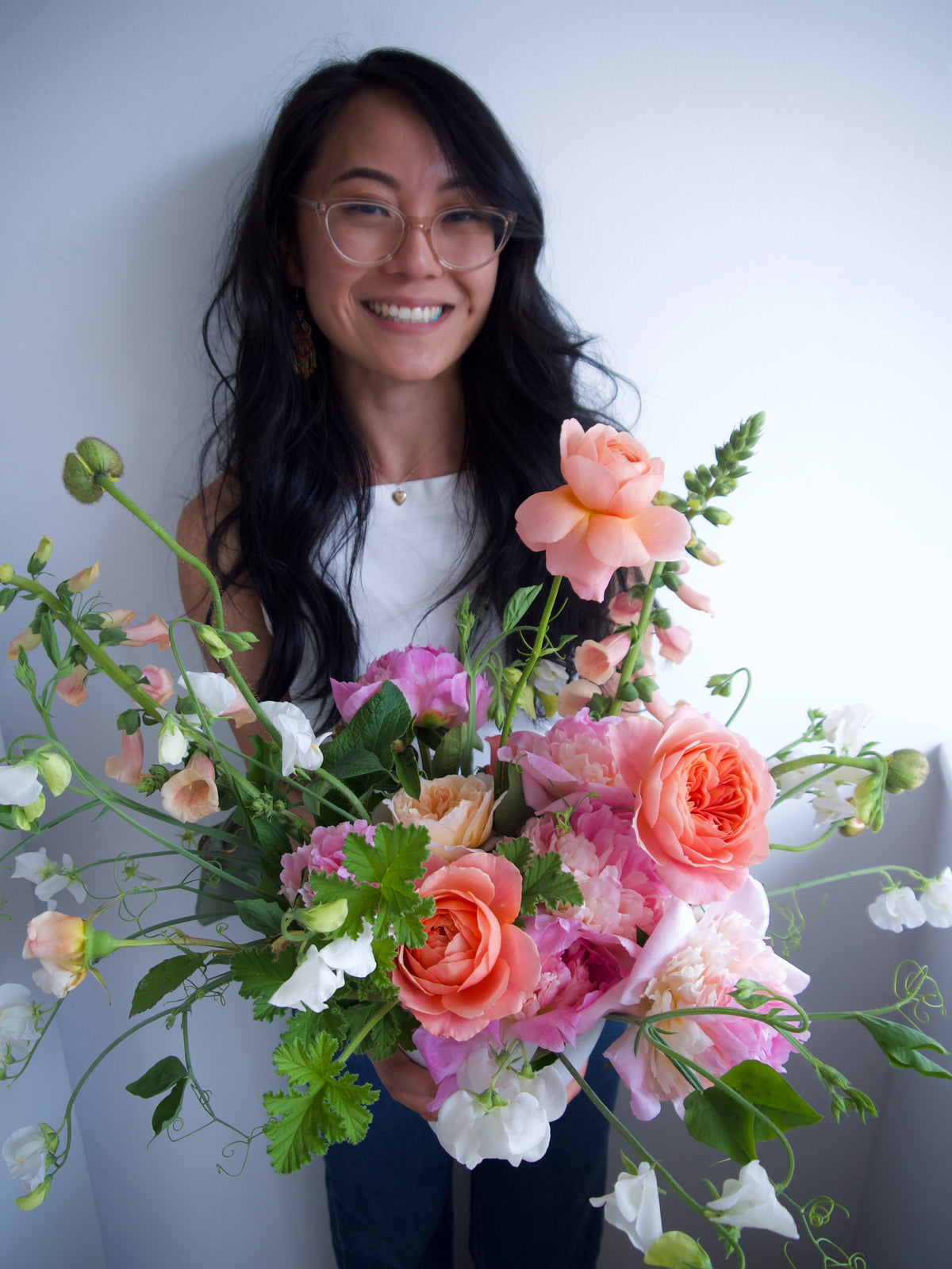 FLOWERS DESIGNED IN A VASE.