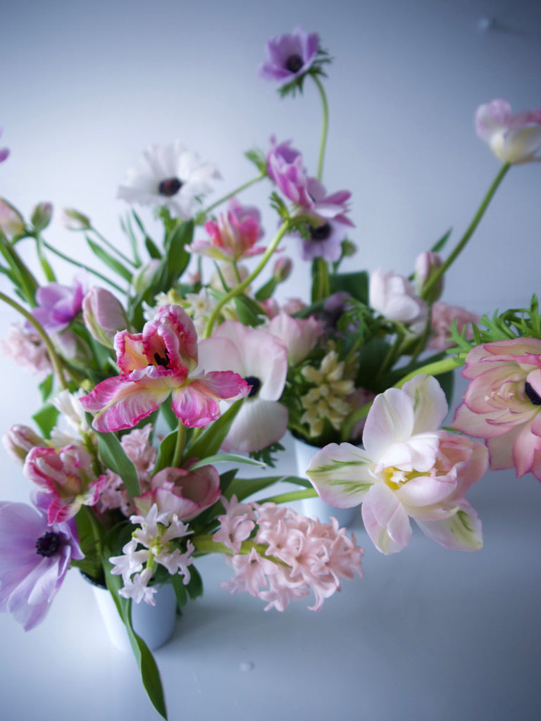 FLOWERS DESIGNED IN A VASE.