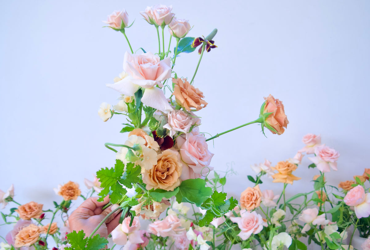 WRAPPED FLOWERS. NO VASE.