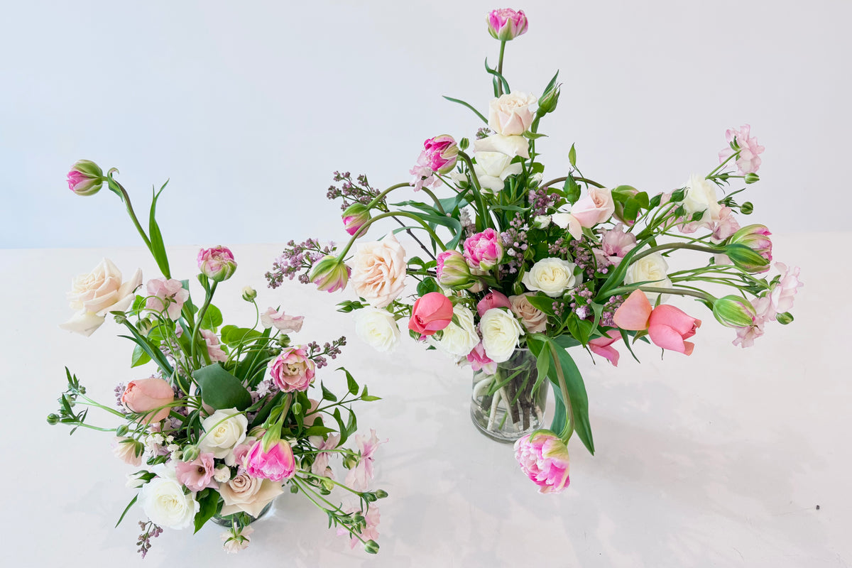 FLOWERS DESIGNED IN A VASE.