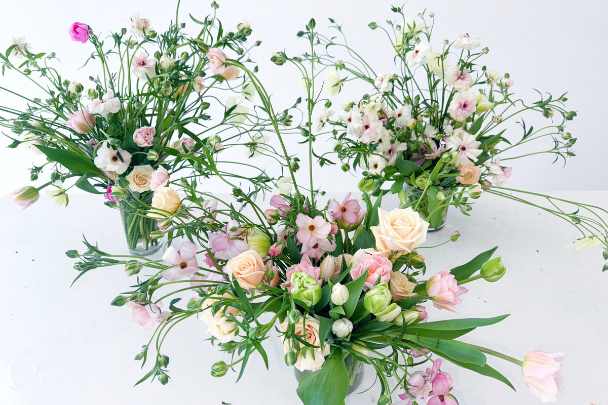 FLOWERS DESIGNED IN A VASE.