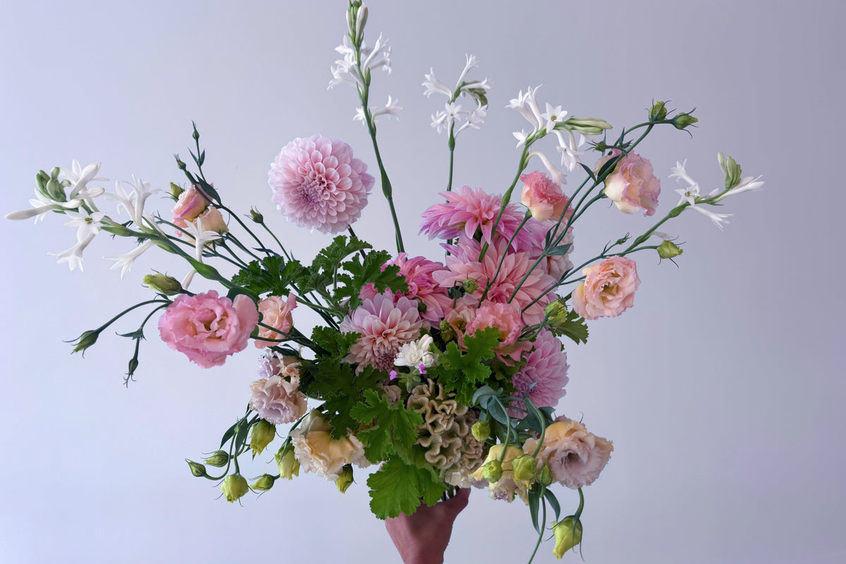 WRAPPED FLOWERS. NO VASE.