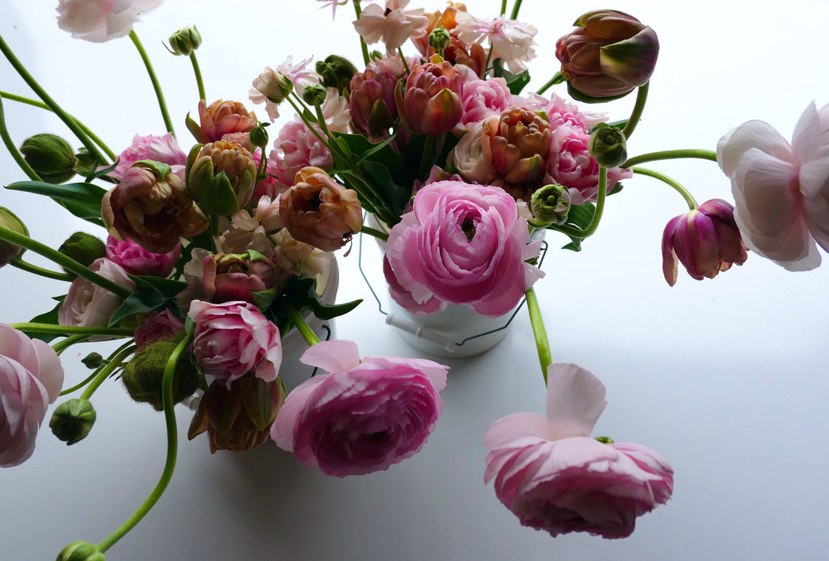 WRAPPED FLOWERS. NO VASE.