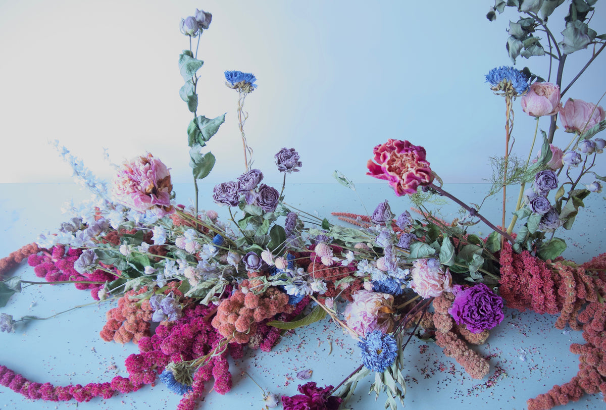 Dry Floral Garland Centerpiece