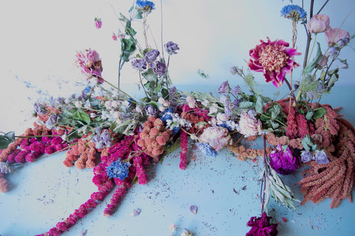 Dry Floral Garland Centerpiece