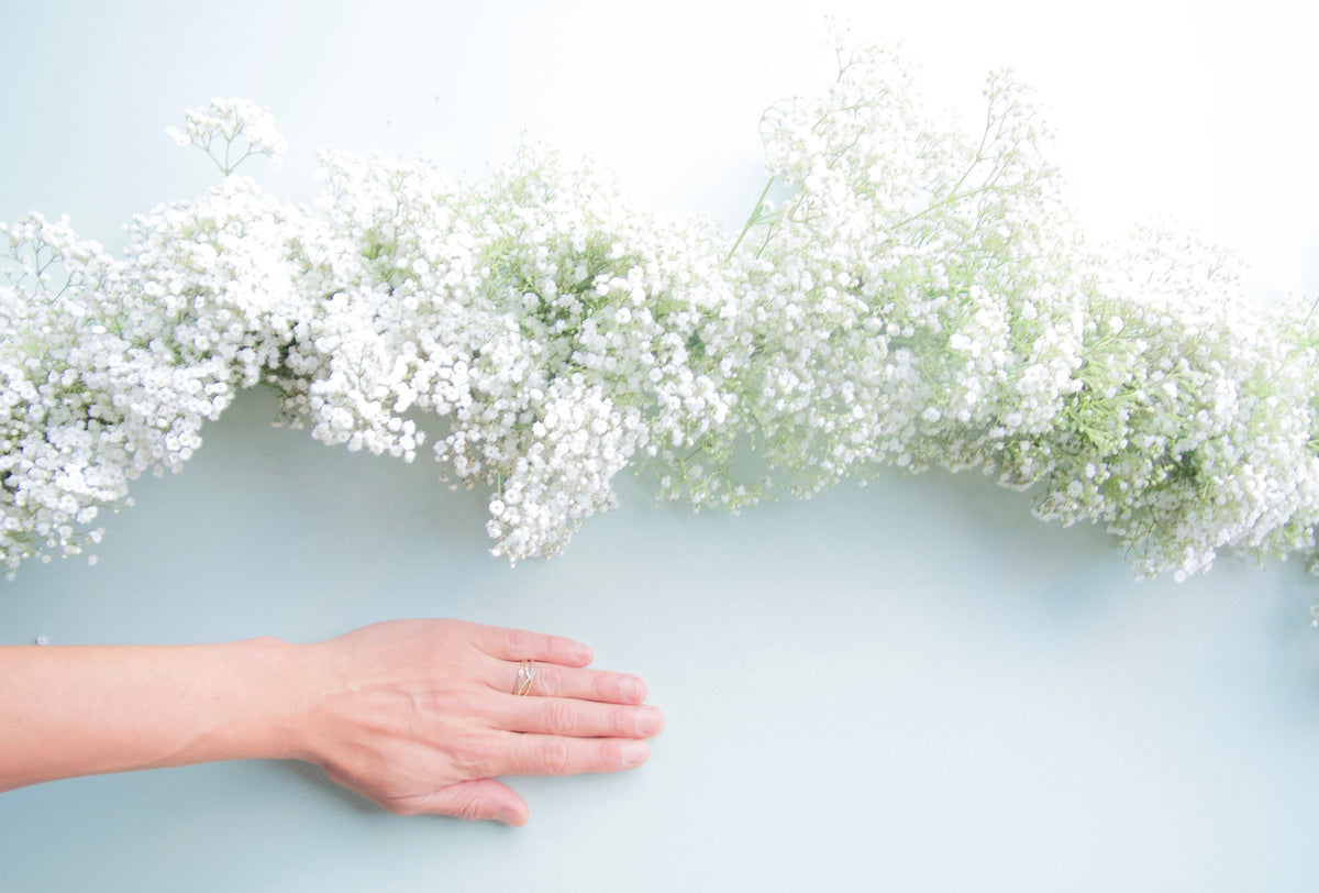 Baby's Breath Wreath and Garland. Florists Vancouver WA. Wedding Flowers.