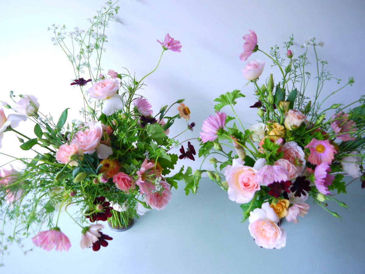 FLOWERS DESIGNED IN A VASE.